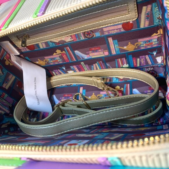 Disney Loungefly Stitch Shoppe Princess Books Volume 2 Crossbody Bag Purse NoPin - Picture 8 of 9